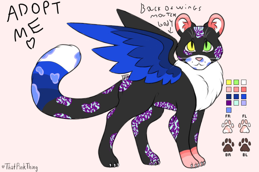 Fantasy cat adopt 1 | CLOSED