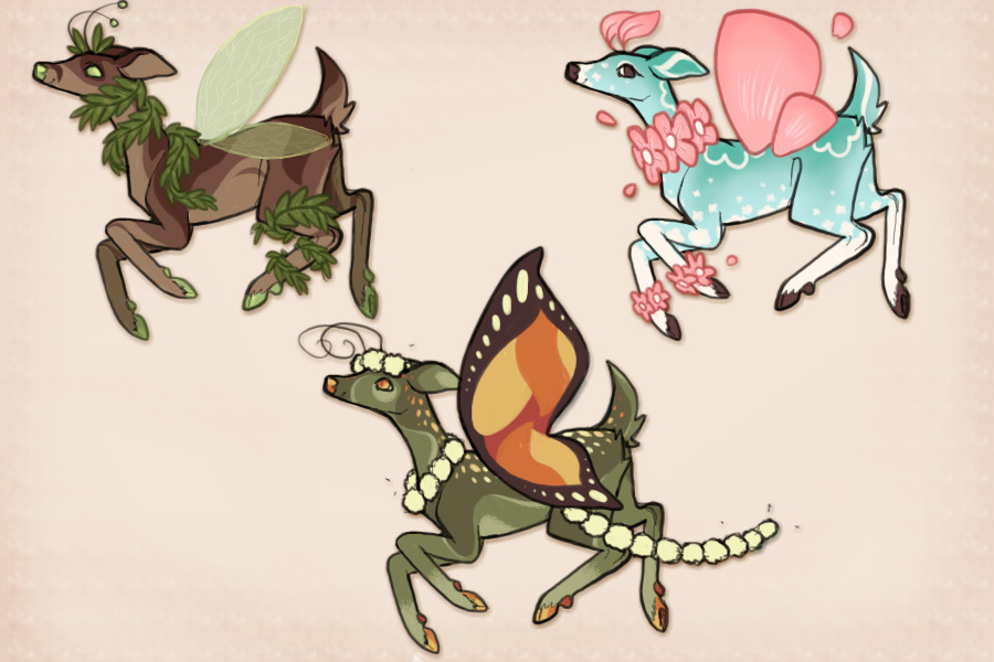 Adoptables batch 1 - garden faerie theme