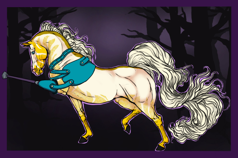 #00026 Dappled Dunalio Roan Splash With Blaze