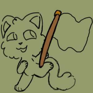 Flag kitty!