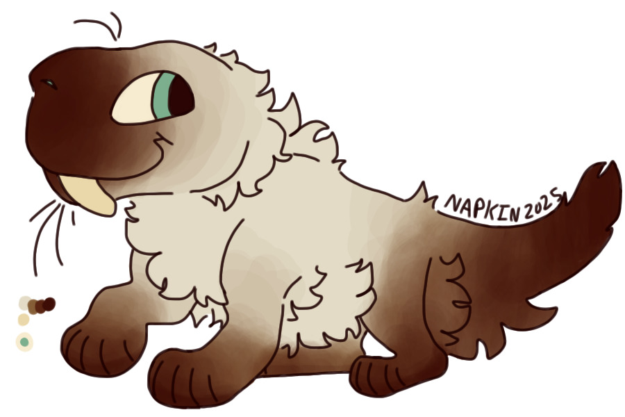 Colorpoint Fluffy Gorgonopsid Adopt! Closed!