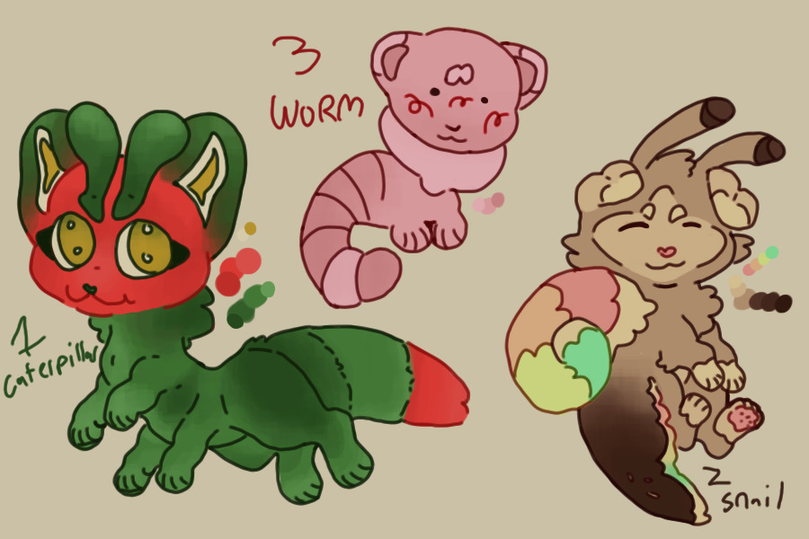Bug Kitty adopts! Closed all claimed!!