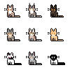 YCH Pixel Cats - Set 9