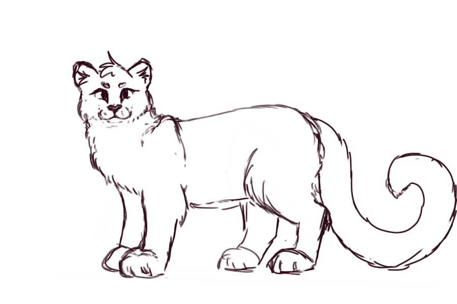 WIP for my snow leopard oc