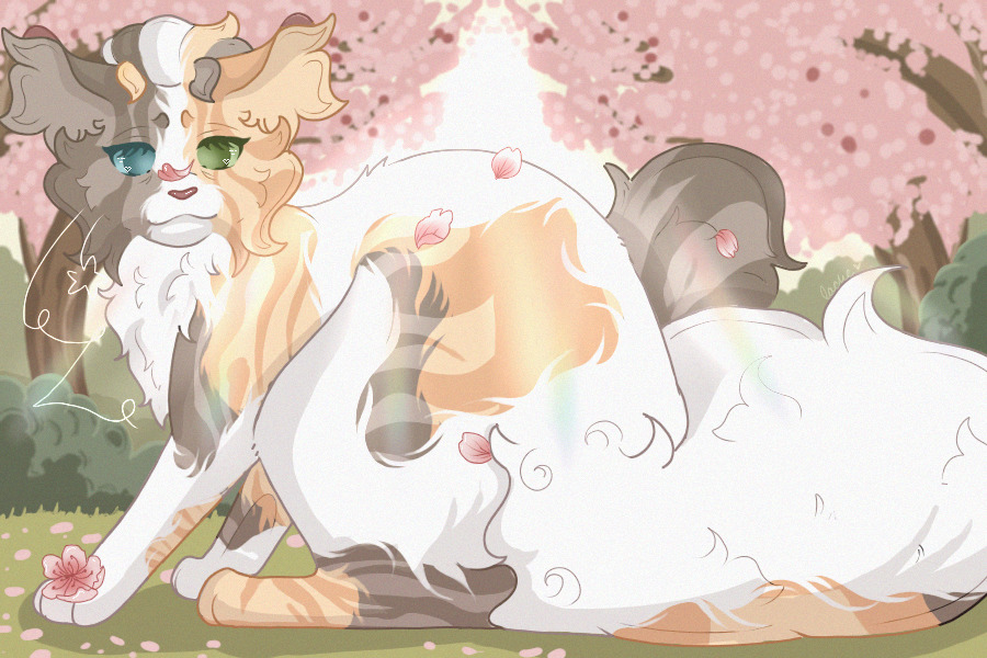 beneath the blossoms