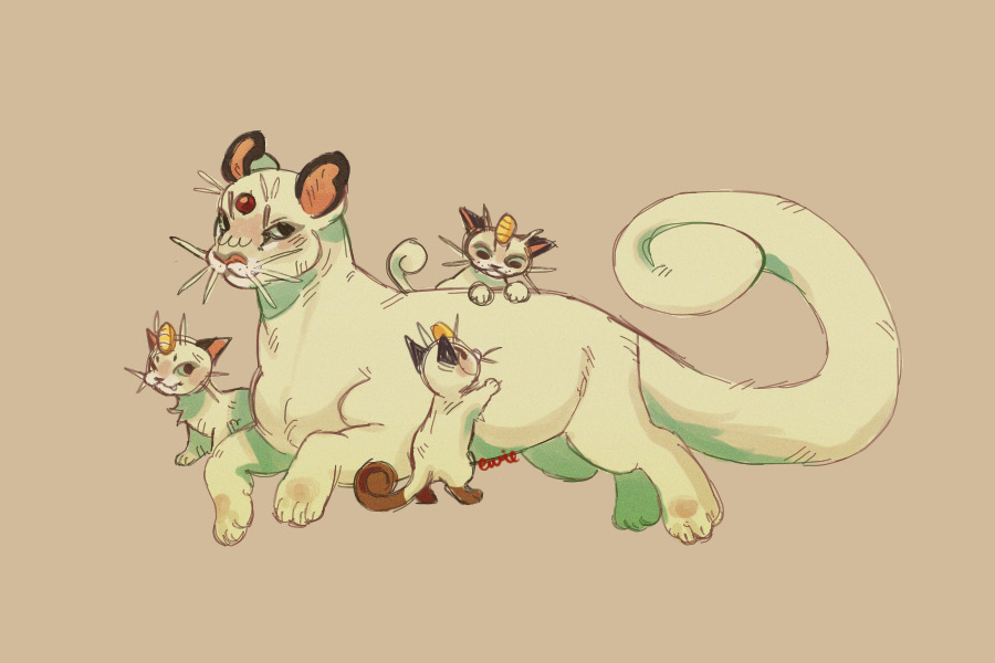 Persian and her Meowths