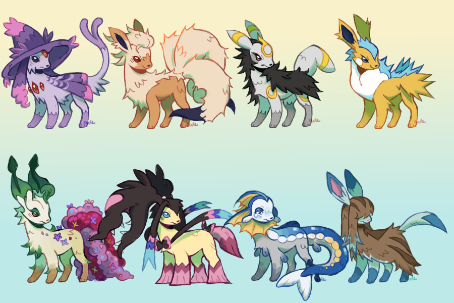 Eeveelution pokefusions!