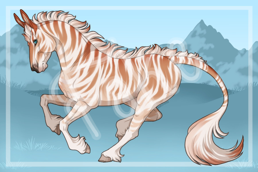 Inverse max tobiano flaxen mealy chestnut