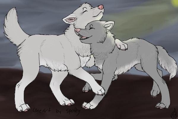 crescenttail and greyfur as pups