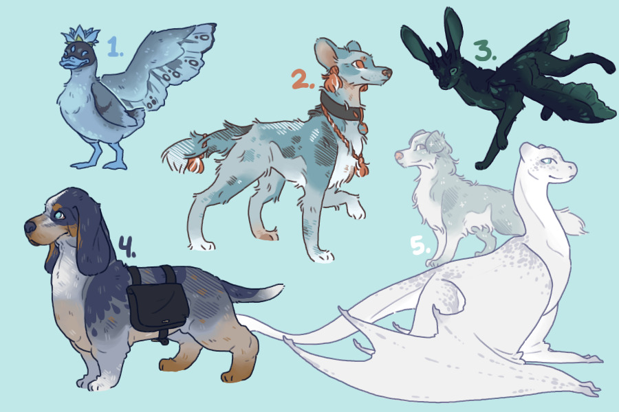 Enchanted Blue adopts (sold out)