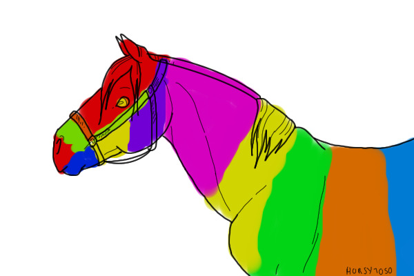 Rainbow horse