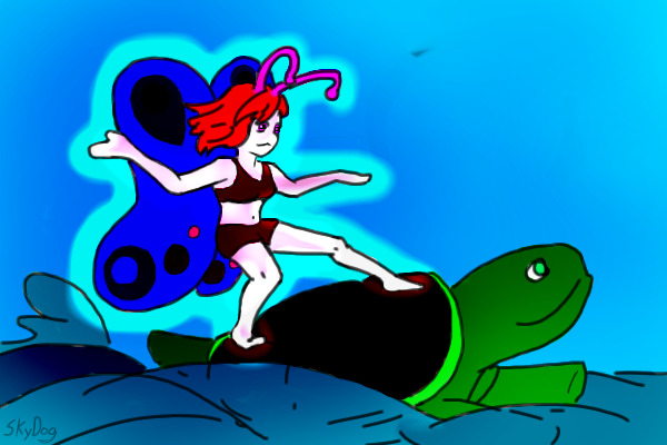 Surfin!!!! on a turtle