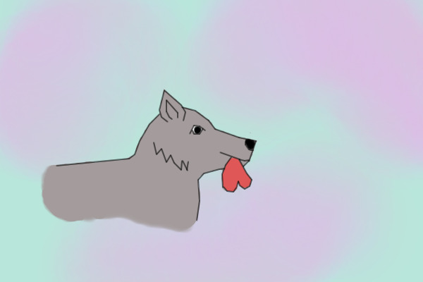Doggy with Valentines Card
