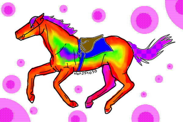 Rainbow horse