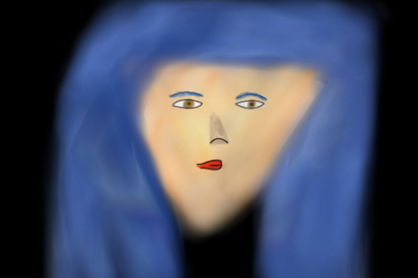 Blue hair girl