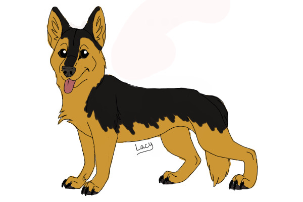 i has colord a german shepord dog