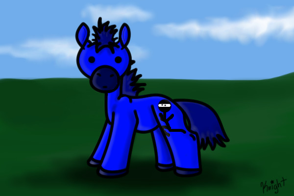 Blugata as a horse