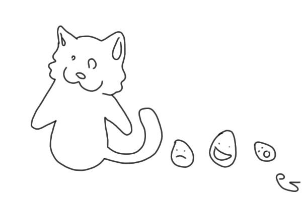 The kitty and the eggs