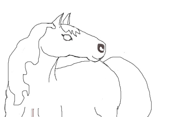 A Horse LineArt