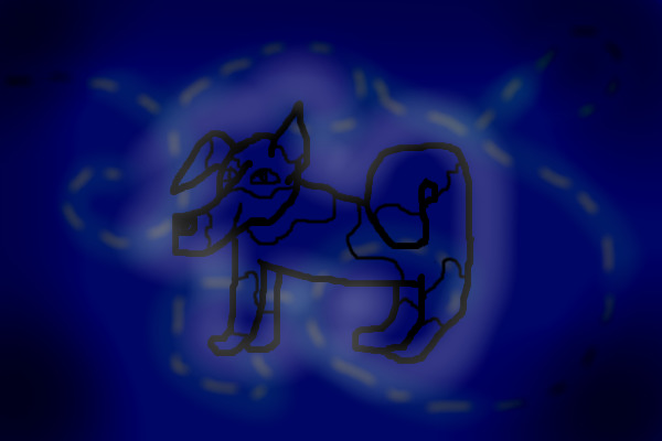 Glowing Dog outline