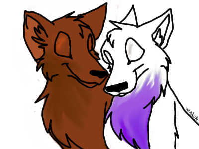 2 wolves in love