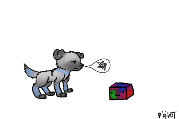 Random Art-Blocked Doggie