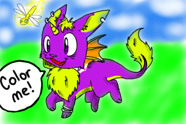 Spyro as a dog/fox/batlike thing!