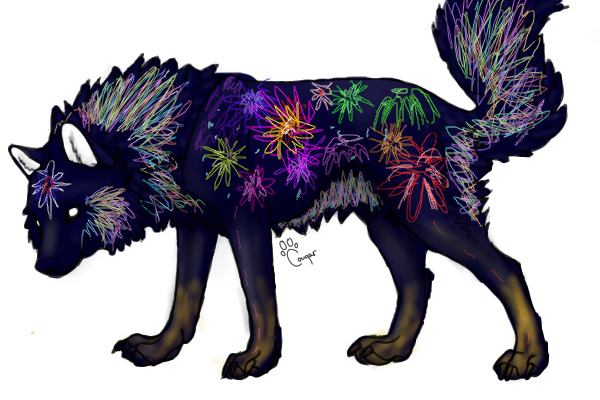 Fireworks wolf