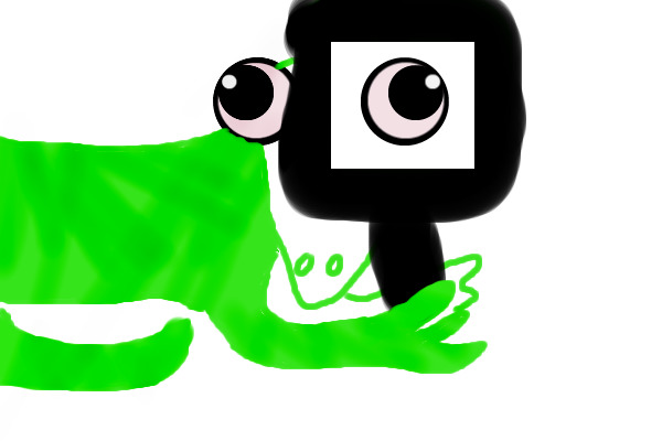 Lizard holding a magnifying glass! :D