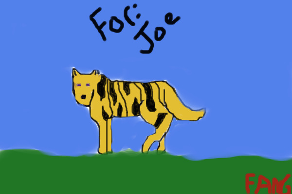 Wolf with tiger stripes. For Joe.