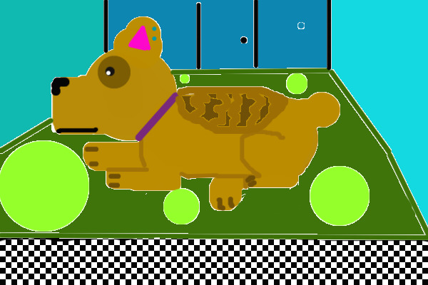 Dog laying down