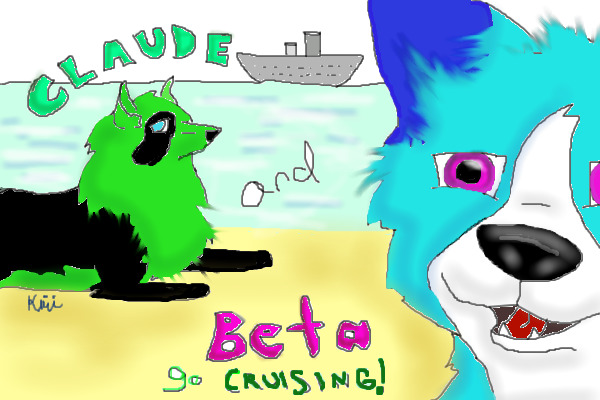 Title Page of New Book: Claude and Beta go Cruising!
