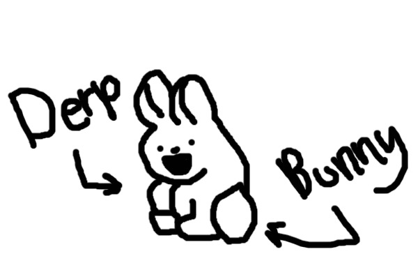 Derp Bunny Lineart