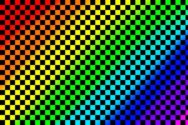 Rainbow Checkerboard
