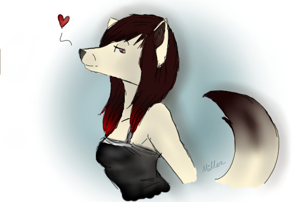 Ally: An anthro wolf I colored in