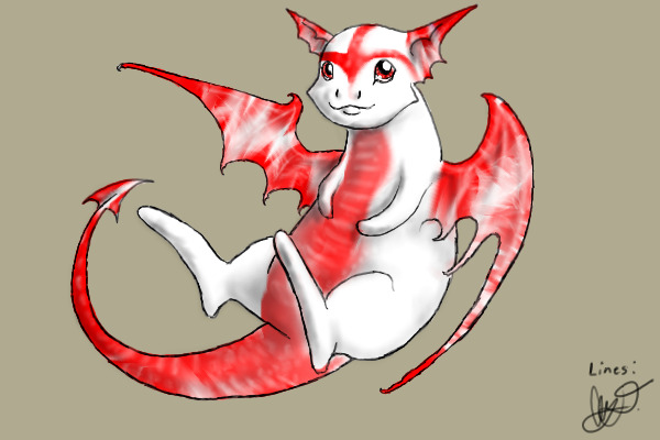Lil red& white dragon