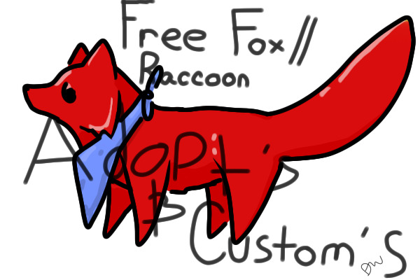 Fox // Raccoon Adoptable's and Customs