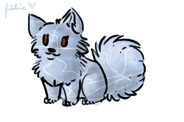 Blue puppy