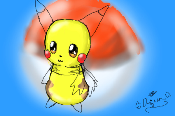 Chibi Pikachu Editable