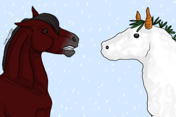 George and Snow horse 8D