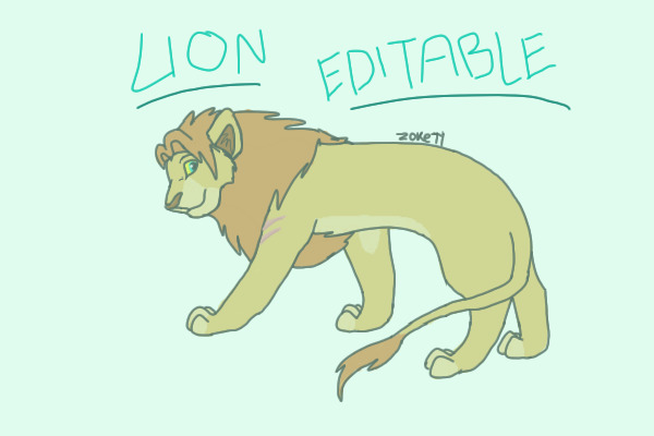 Lion/Lioness Editable
