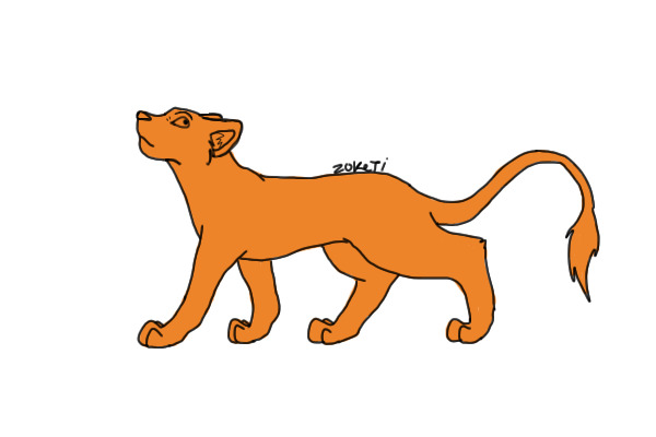 Adolescent Lion/Lioness Editable