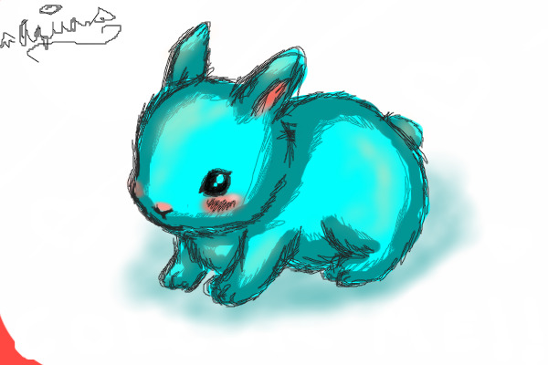 random blue bunny