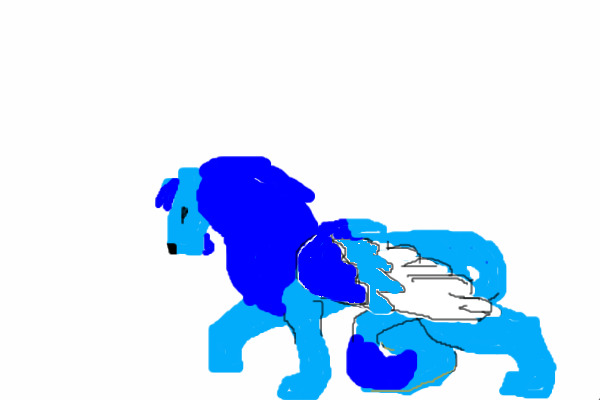 The blue lion