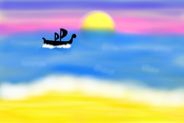 A lone ship