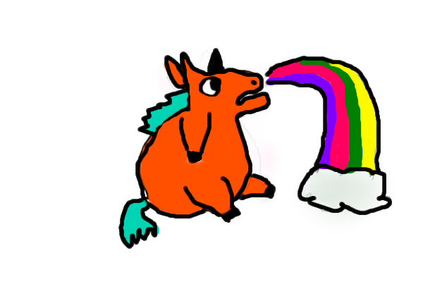 Lokii's Fat Unicorn Puking a Rainbow