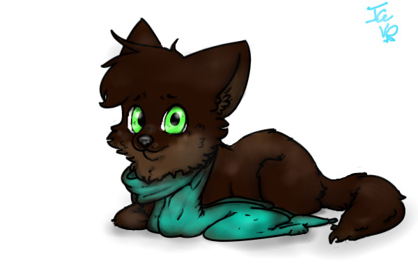 minty with scarf