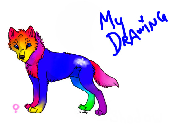 Art Competition Entry #1: Rainbow Wolf