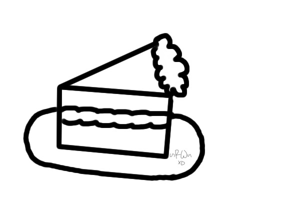 Cake lineart xDDD