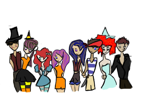 c00kies Gang in Costumes